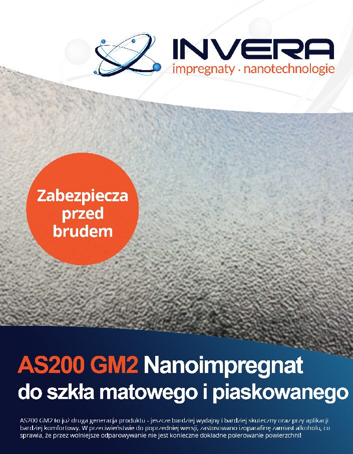 AS200GM2 Nanoimpregnat do szkła matowego i piaskowego